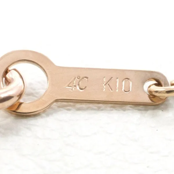 4℃ K10PG Pink Gold Zircon Necklace