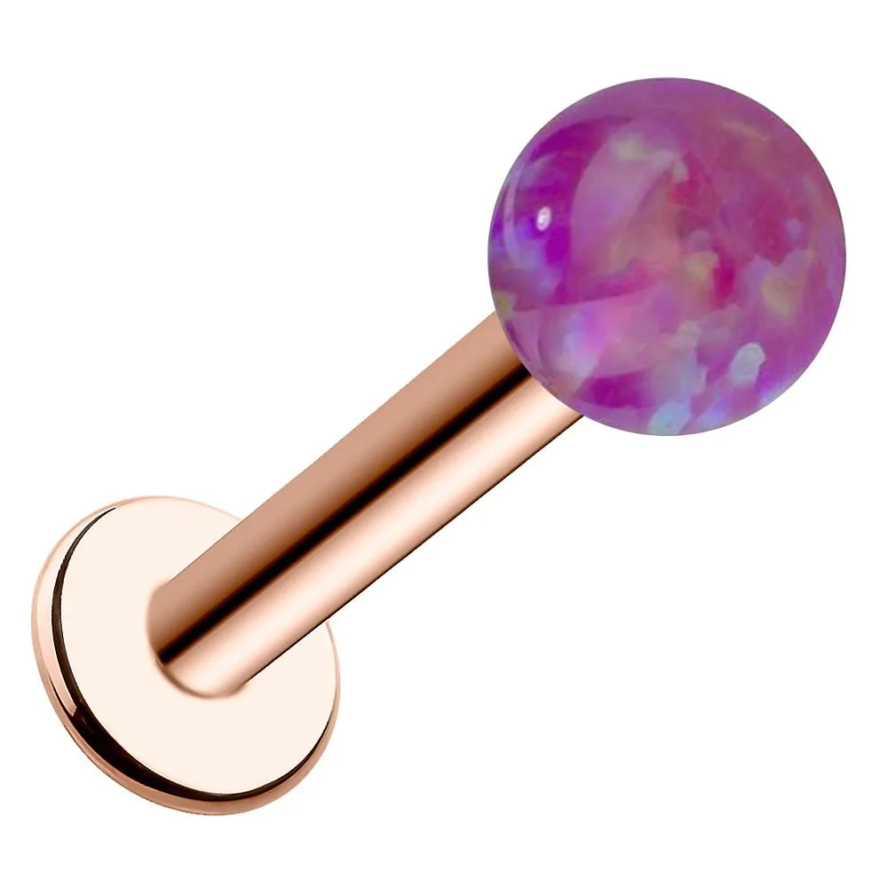 5mm Purple Opal Flat Back Labret