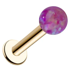5mm Purple Opal Flat Back Labret