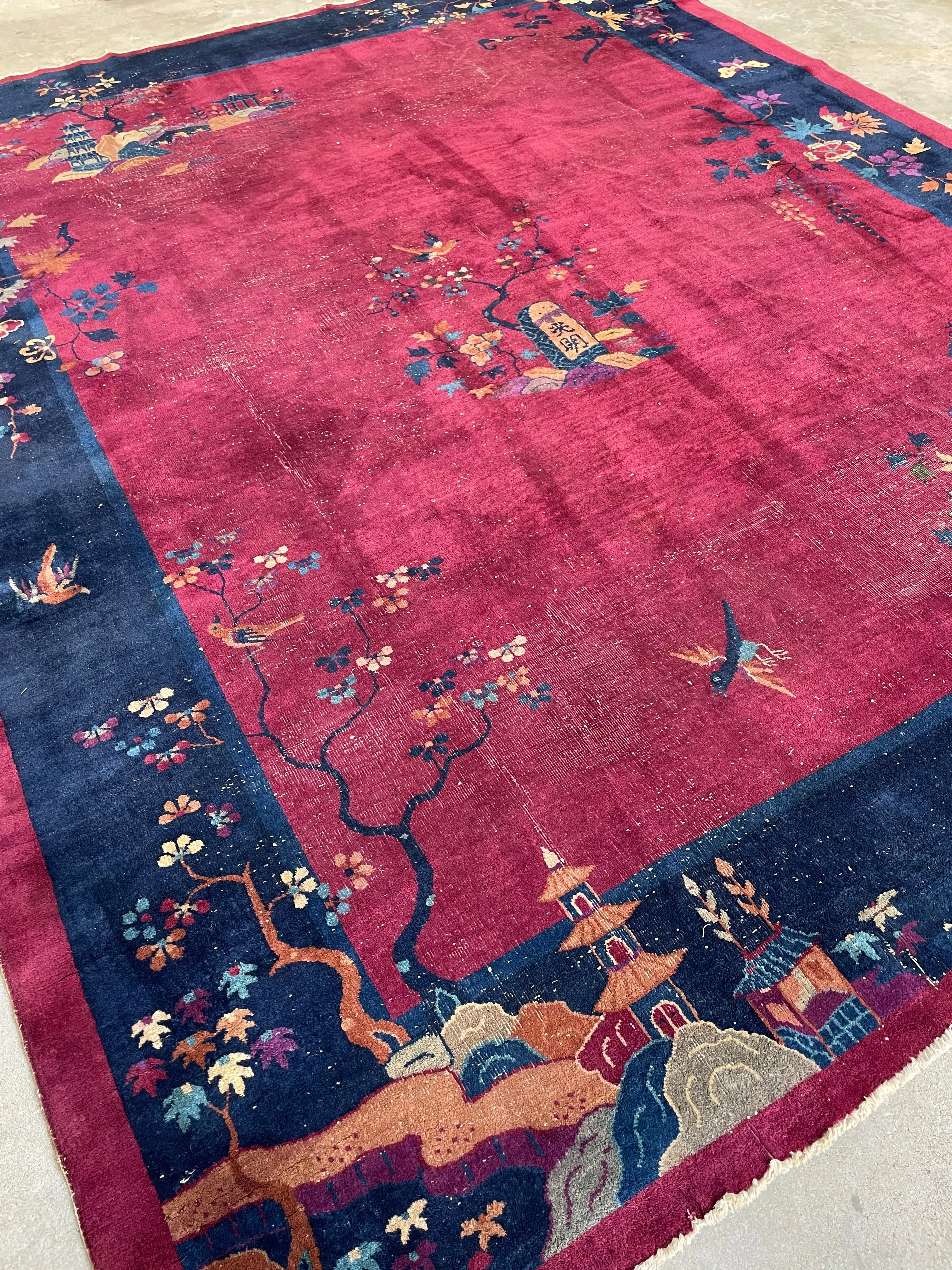 9' x 11'5 Chinese Art Deco Rug #3022