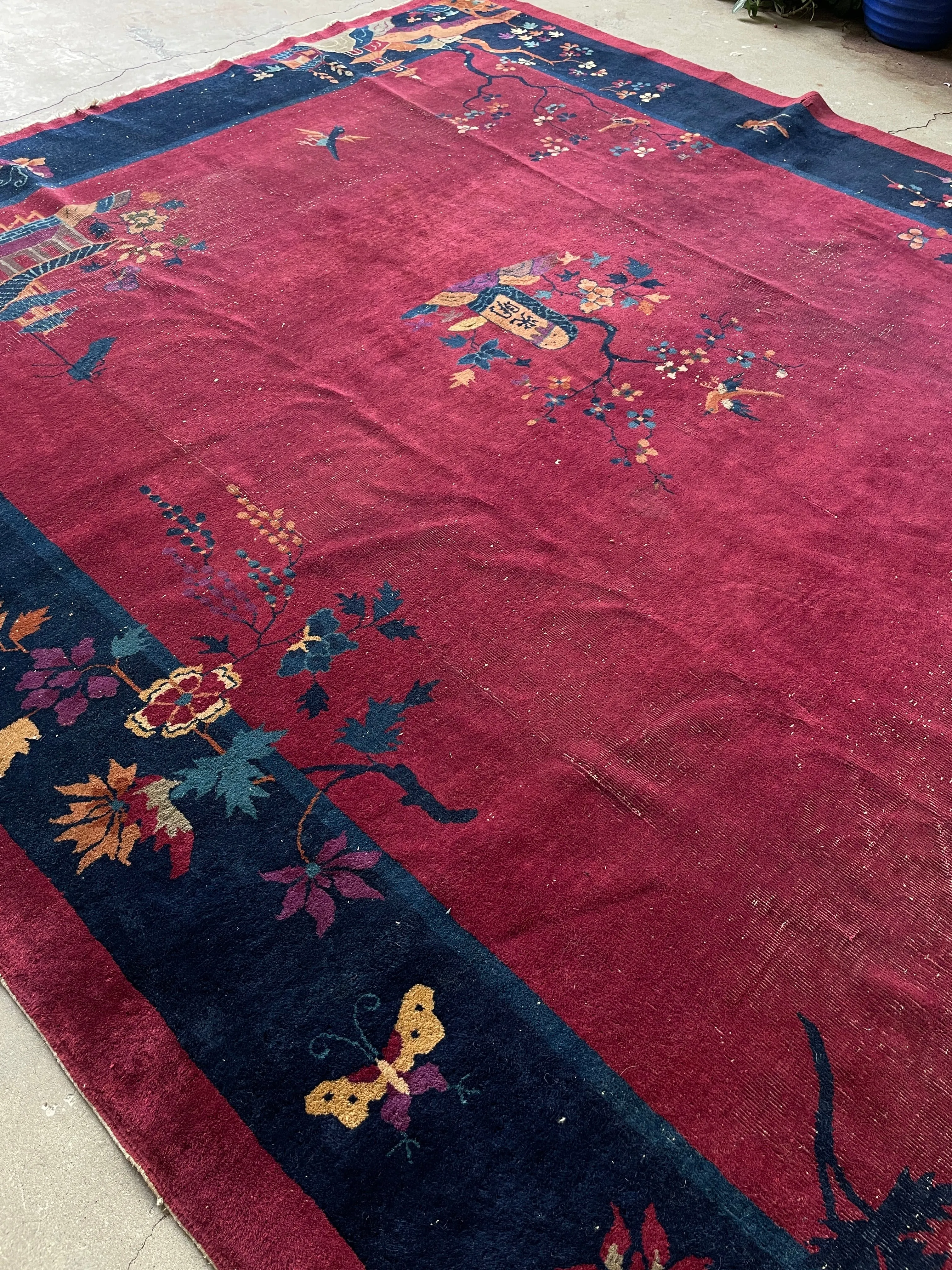 9' x 11'5 Chinese Art Deco Rug #3022