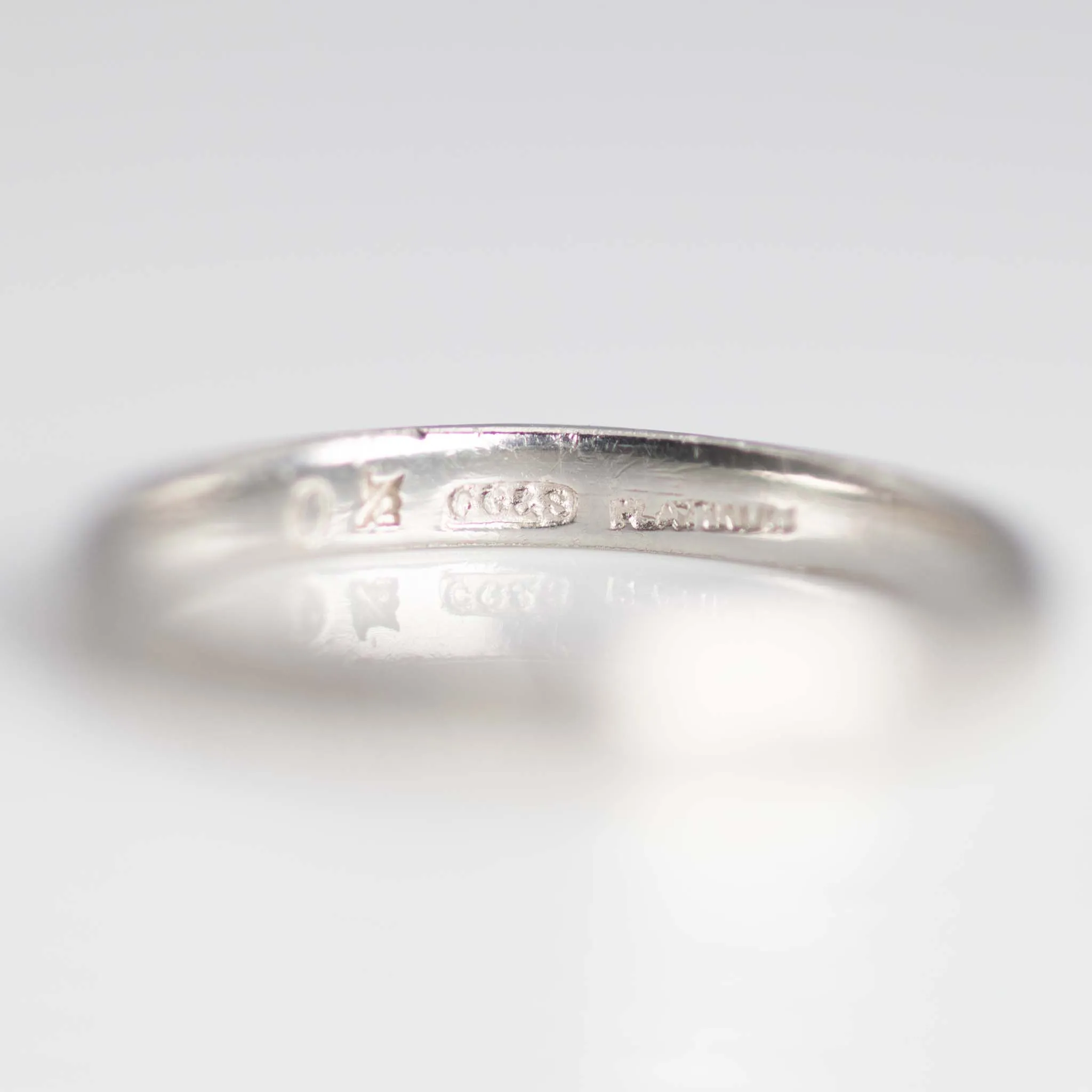 Art Deco 1930's Platinum Engraved Wedding Band