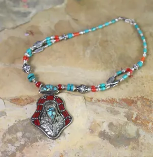 Bamboo Coral Stone Necklace