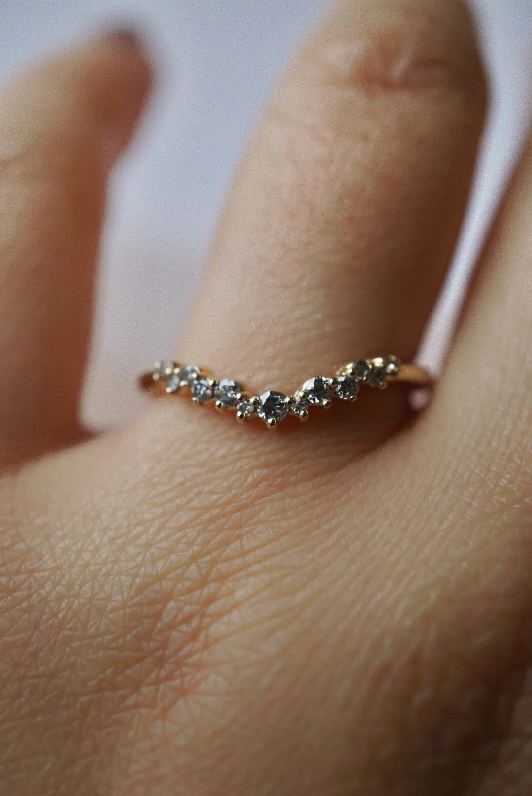 Briar Ring - Salt and Pepper Diamonds