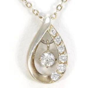 Canal 4℃ Silver Zirconia Necklace