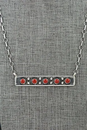 Coral & Sterling Silver Necklace - Paul Largo