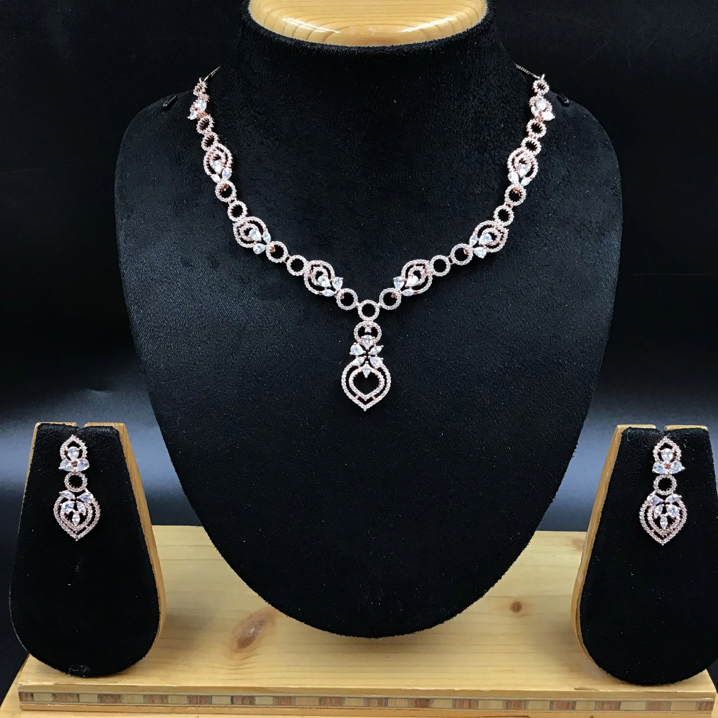Deisgner Zircon/AD Necklace Set 13146-9930