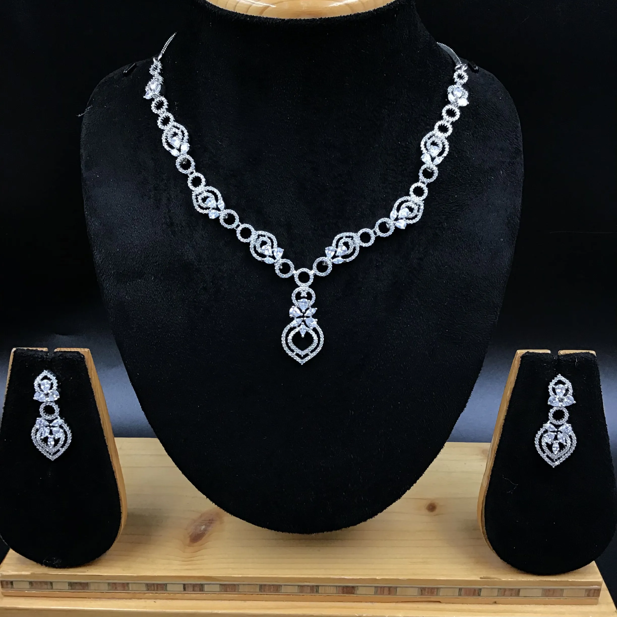 Deisgner Zircon/AD Necklace Set 13146-9930