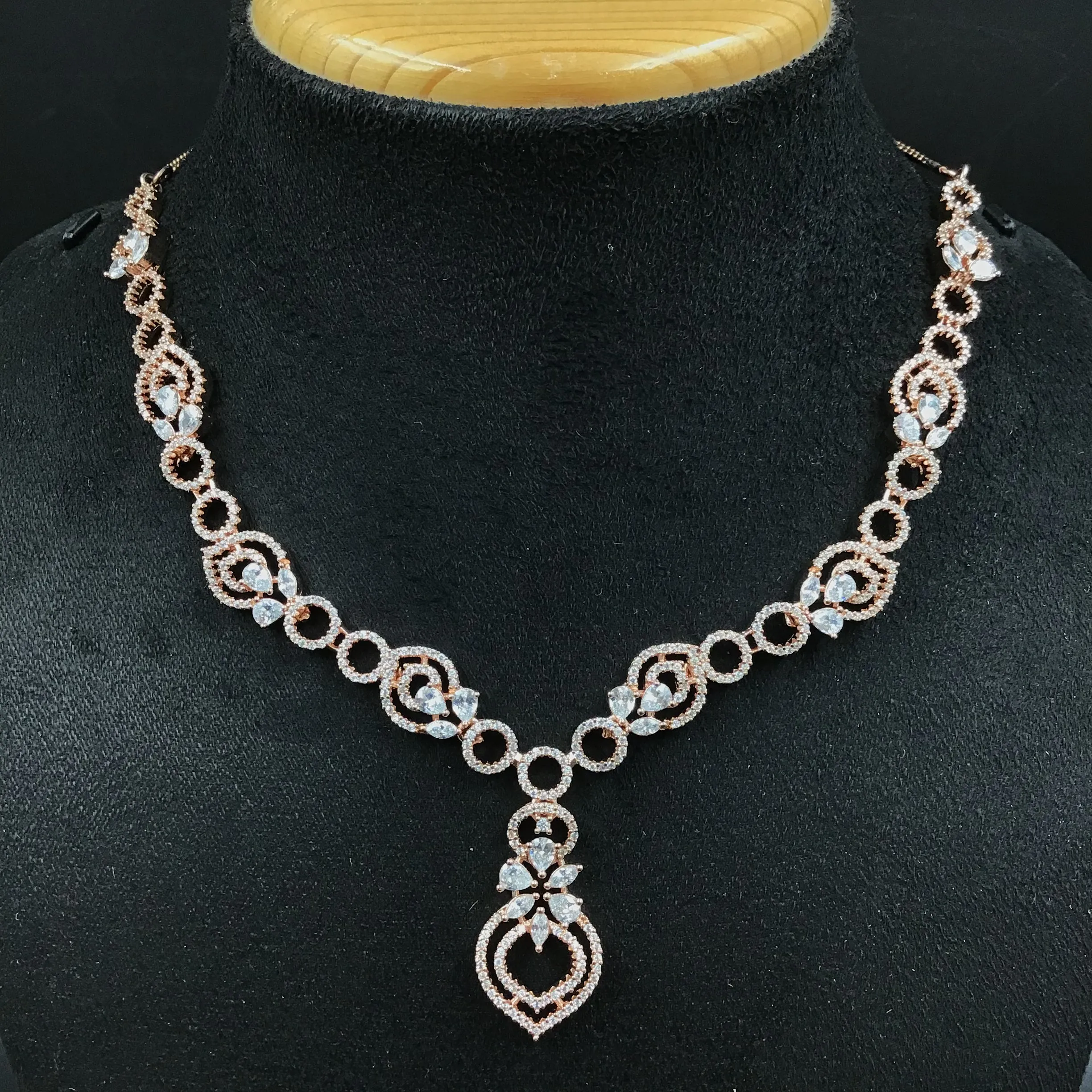 Deisgner Zircon/AD Necklace Set 13146-9930