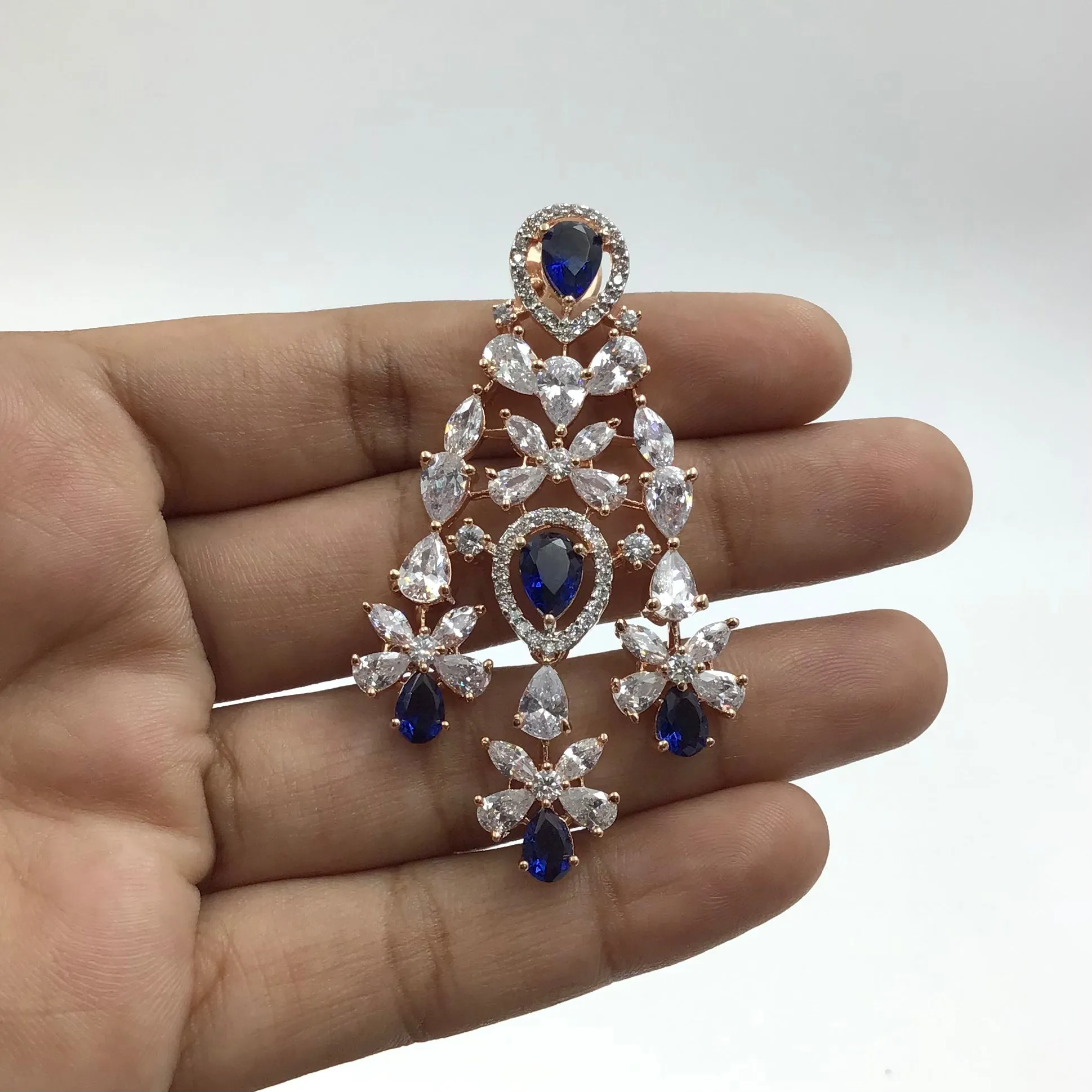 Designer Zircon/AD Choker Necklace Set 18498-5680
