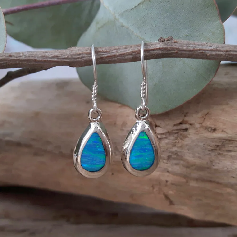 Flinder Turquoise Teardrop  Drop Earrings