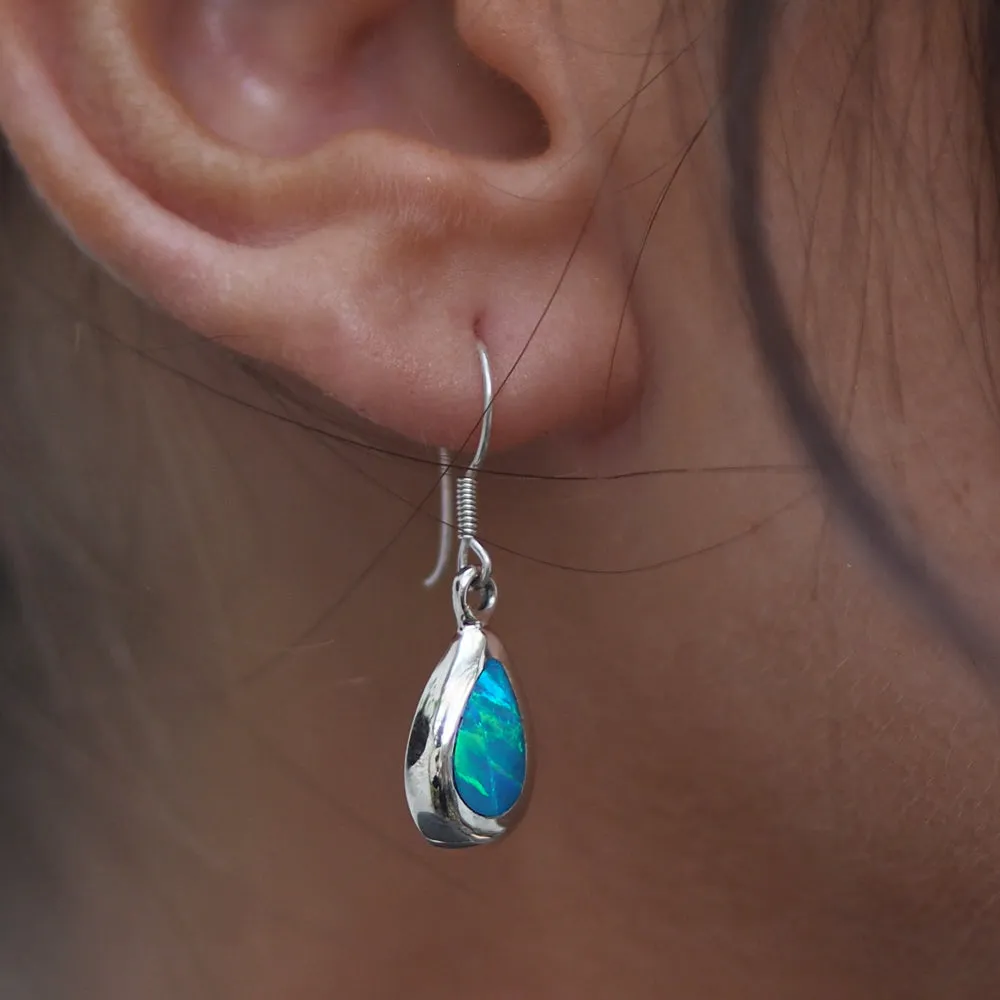 Flinder Turquoise Teardrop  Drop Earrings