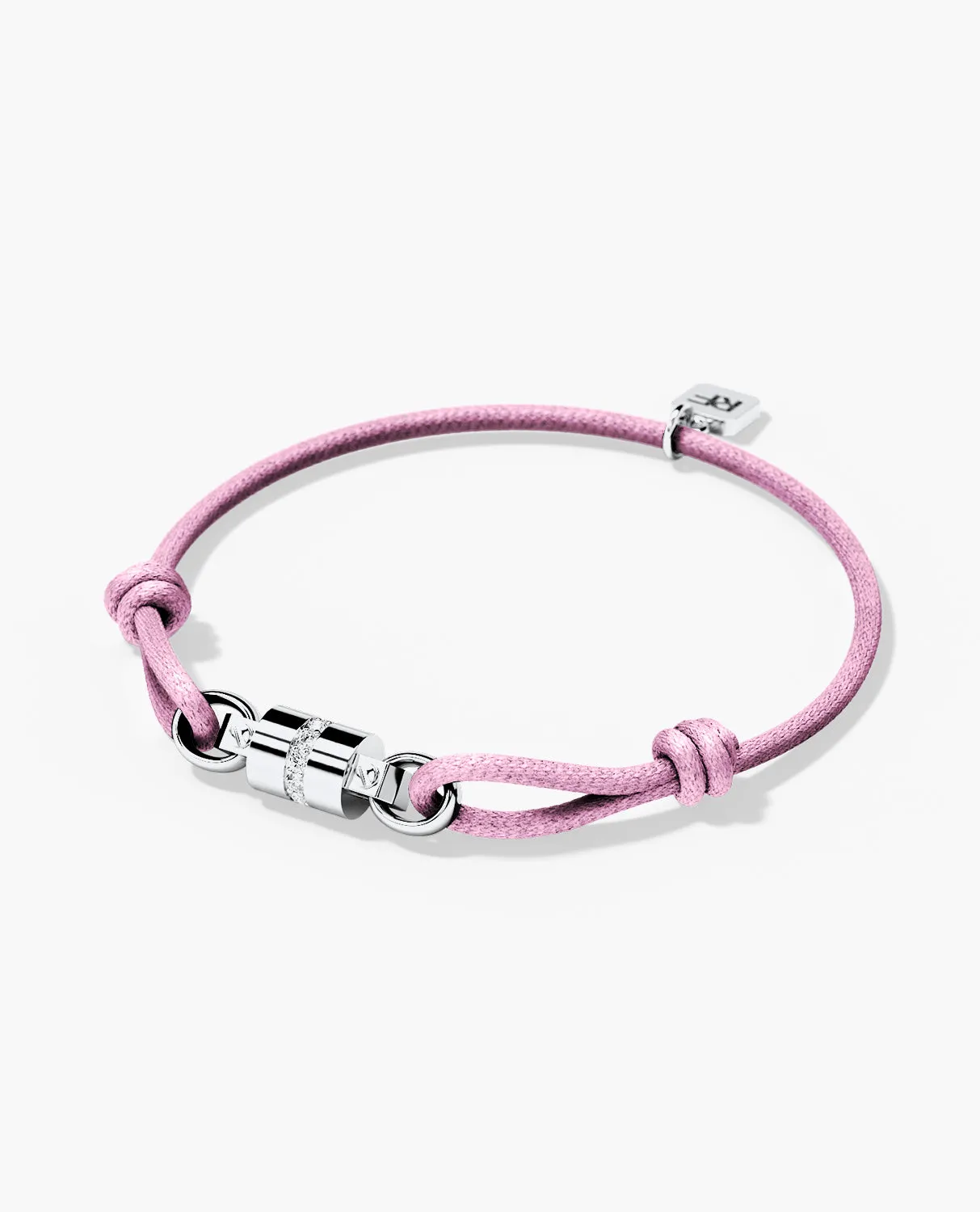 FRANKLIN Cord Bracelet with Gold Charm & 0.17ct Diamonds