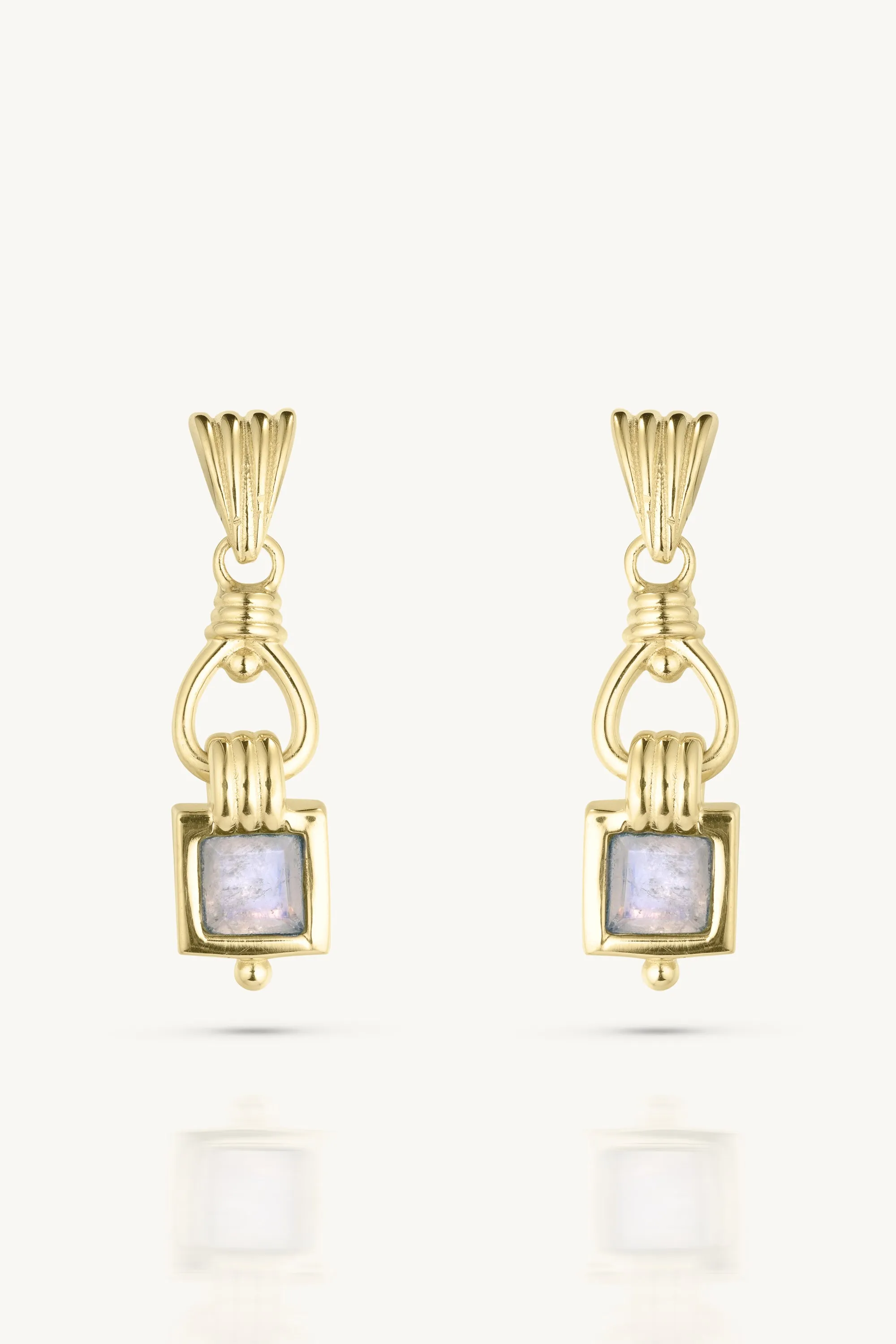 Freya Moonstone Gold Earrings
