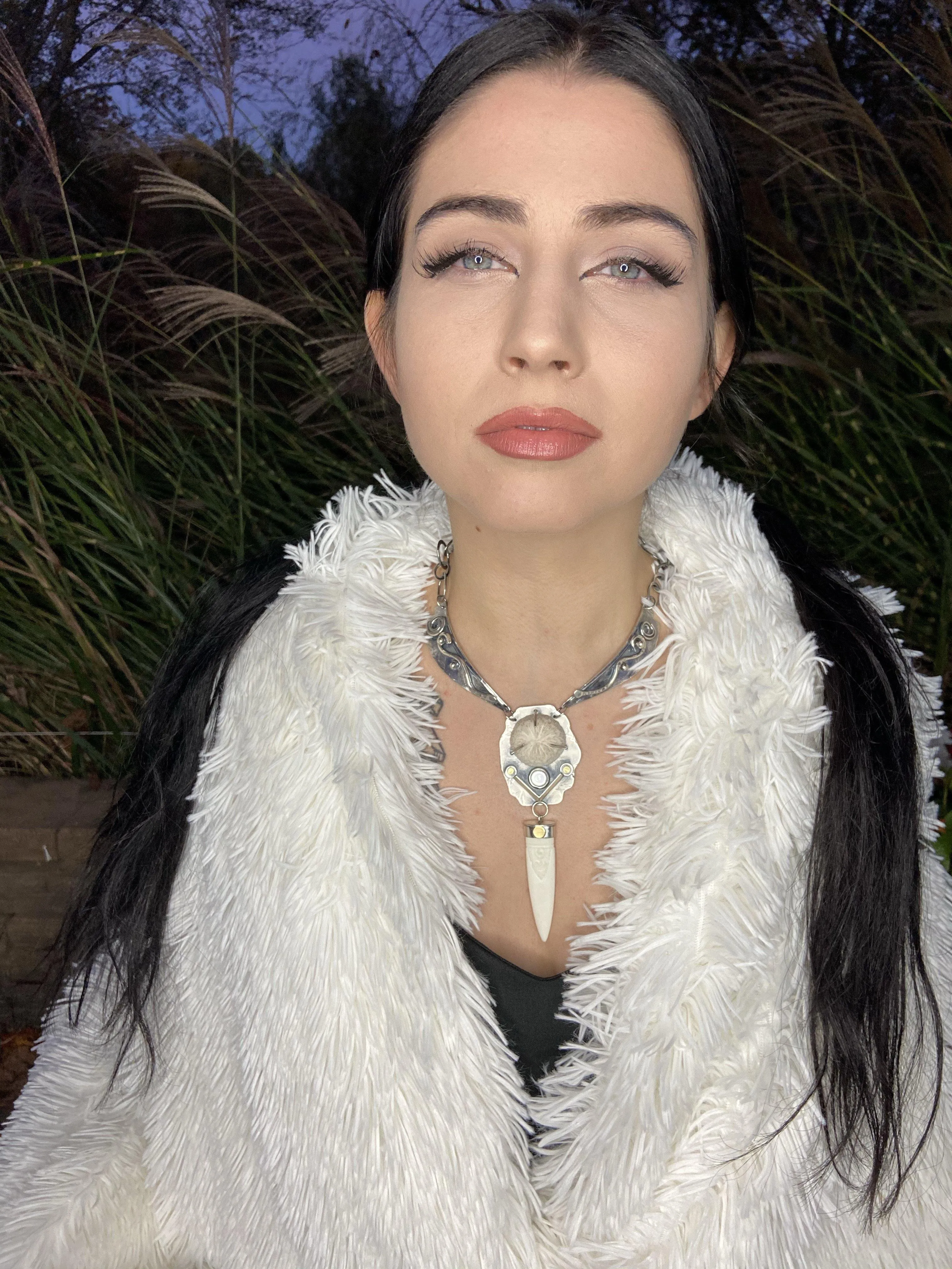 Freyja - Sterling silver, Mushroom Coral, Pearl and Bone