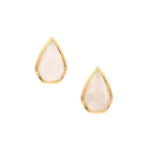 Gemstone Diamond Studs in Moonstone