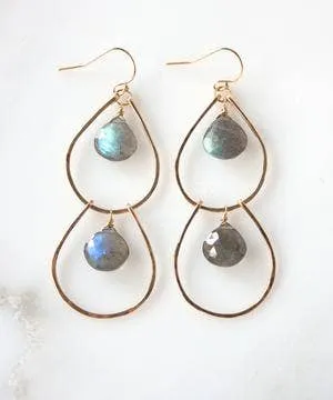 Gemstone Waterfall Earrings