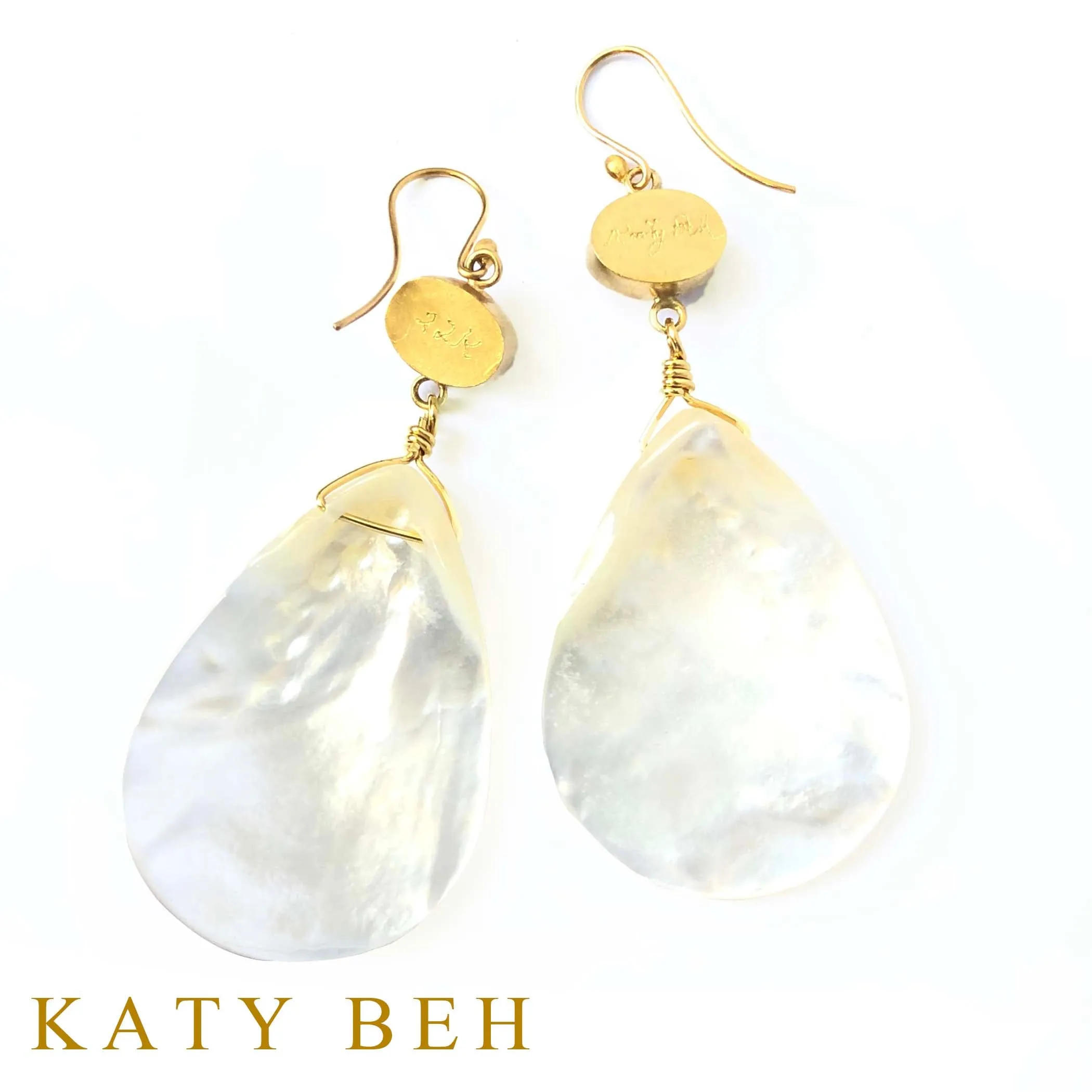 Genovieve Welo Opal and Mother of Pearl Earrings