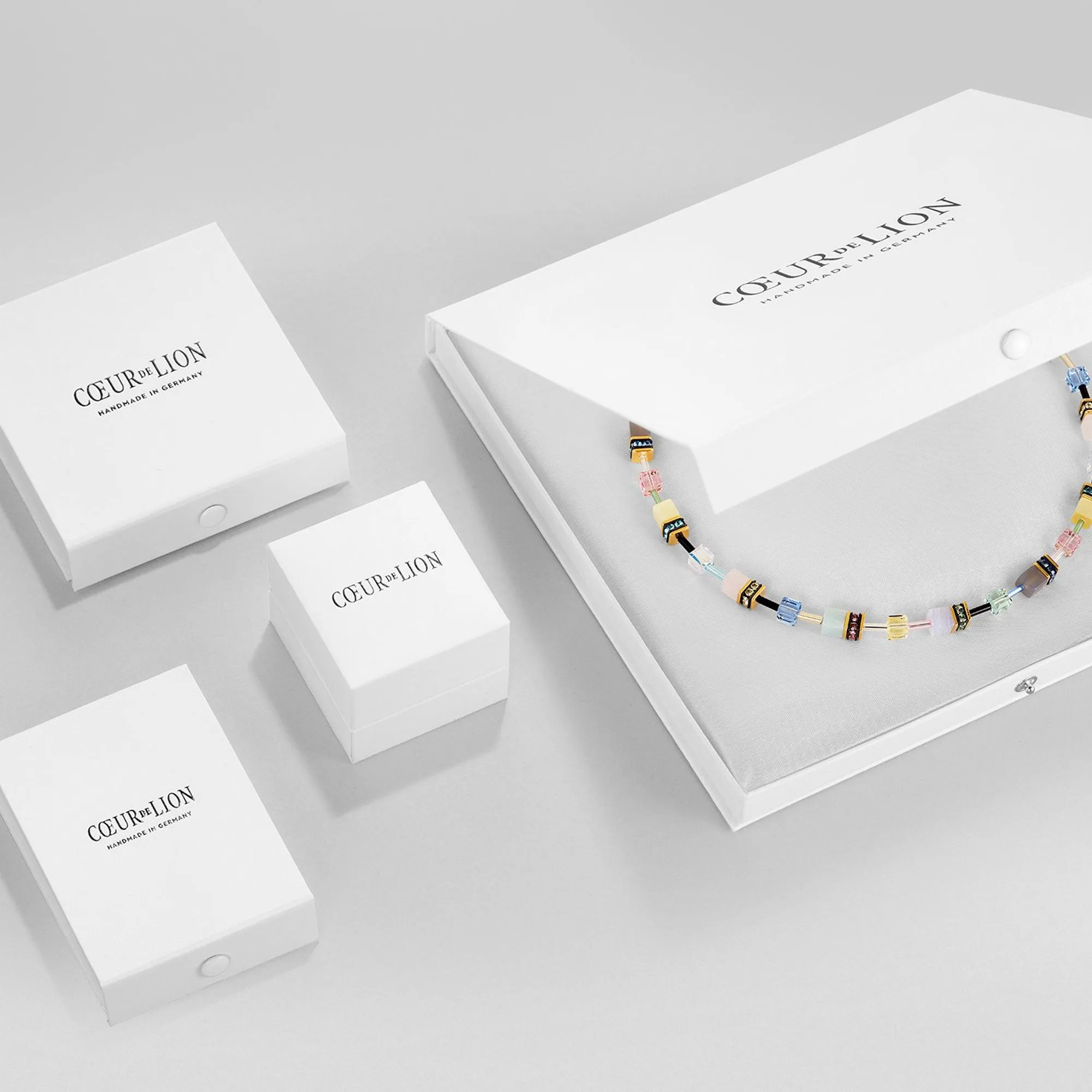 GeoCUBE Swarovski Crystals & Gemstones Blue-Green Earrings