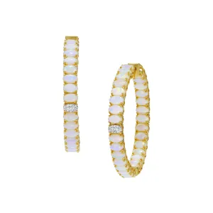 Glacial Medium Round Hoop Earrings