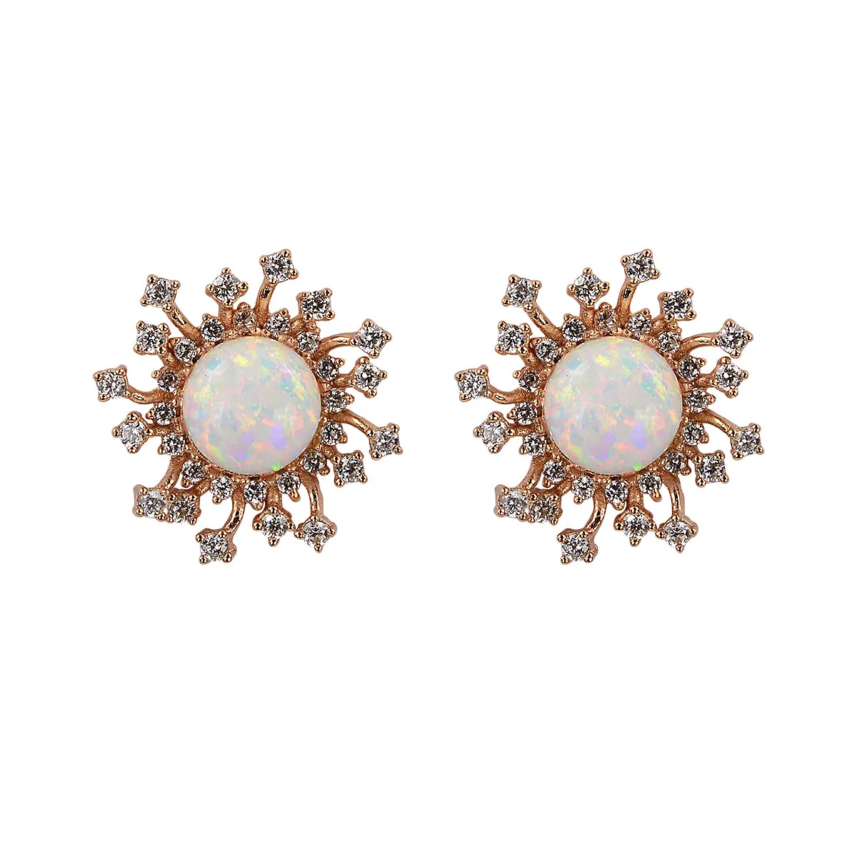 GLAM OPAL ROSE GOLD EARRINGS