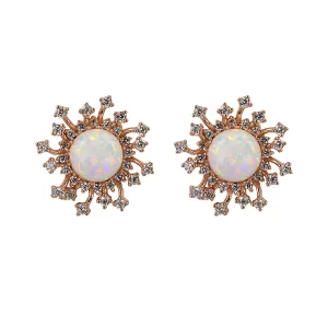 GLAM OPAL ROSE GOLD EARRINGS