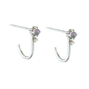 KITTO OPAL WITH TOPAZ SILVER STUDS