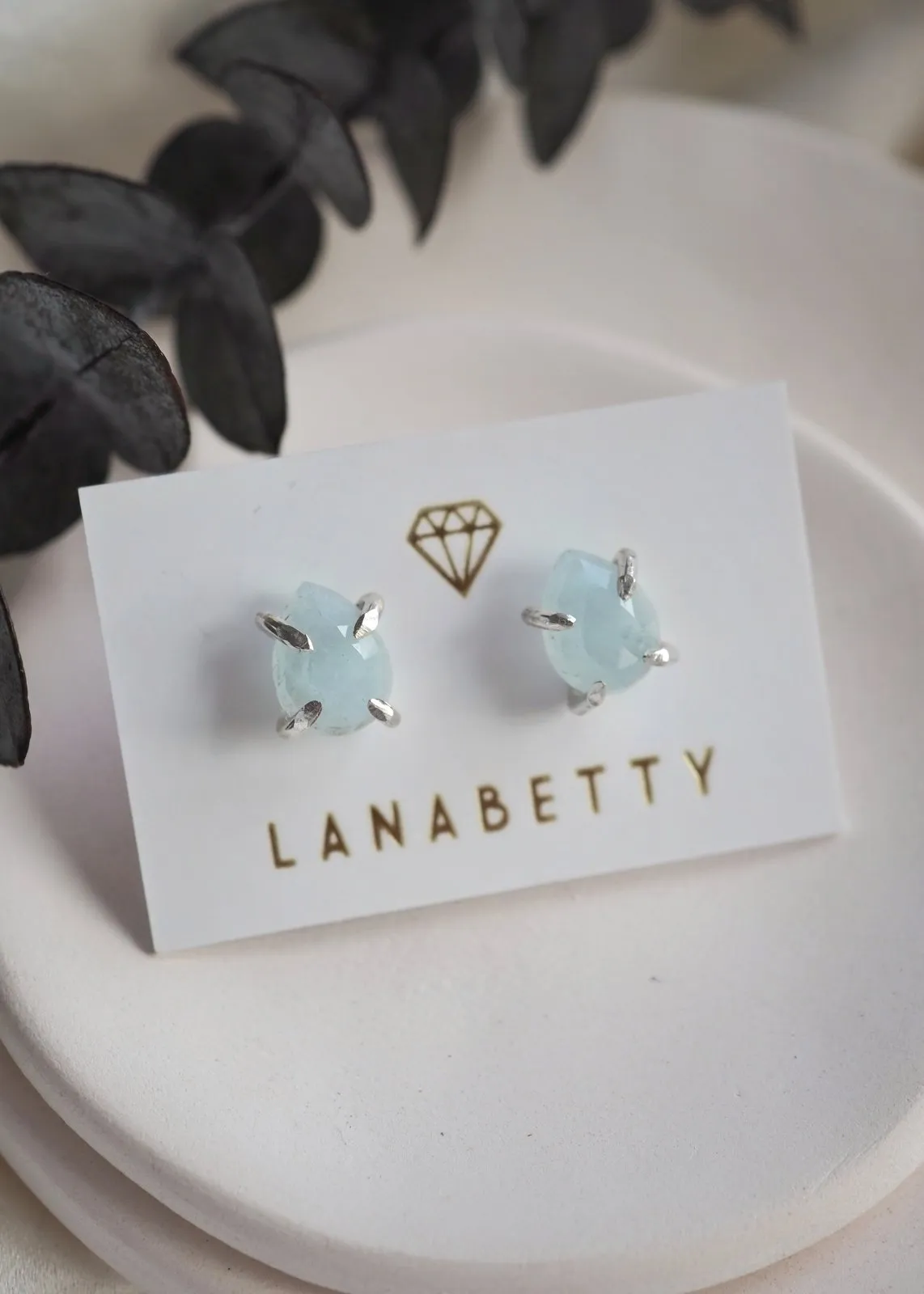 Libra Claw Stud Earrings - Silver