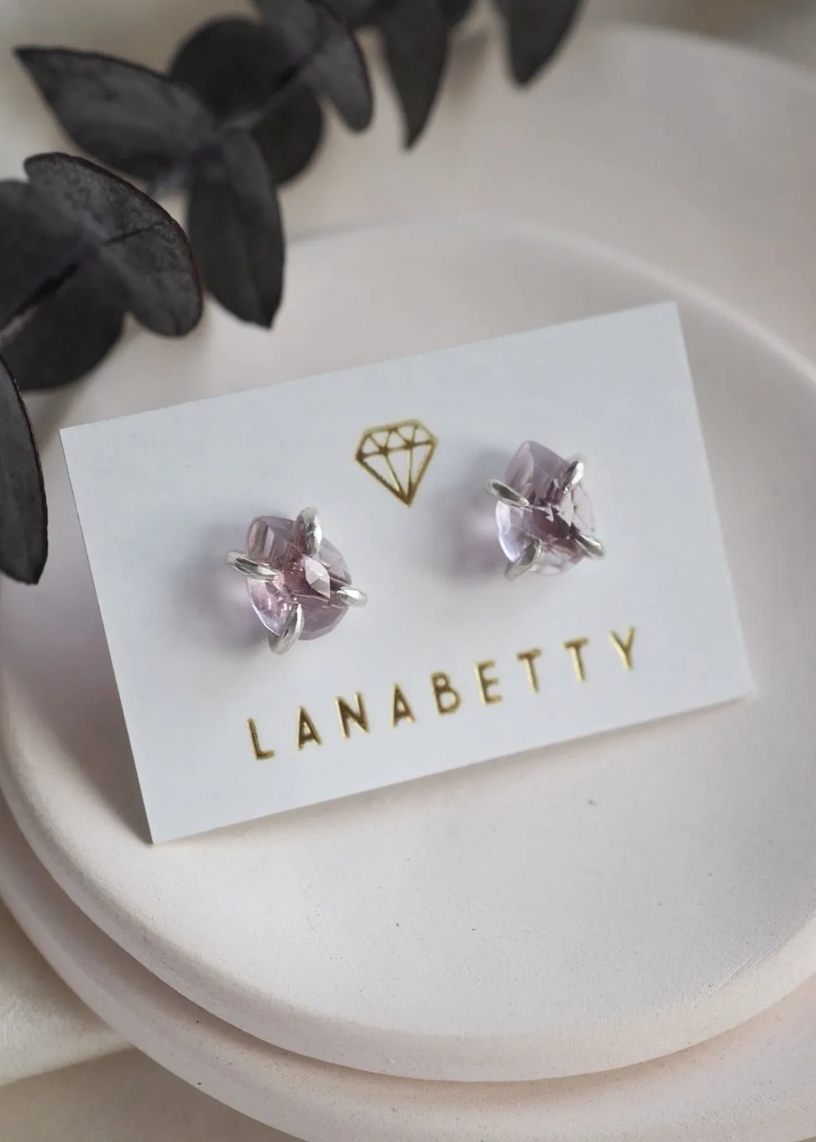 Libra Claw Stud Earrings - Silver