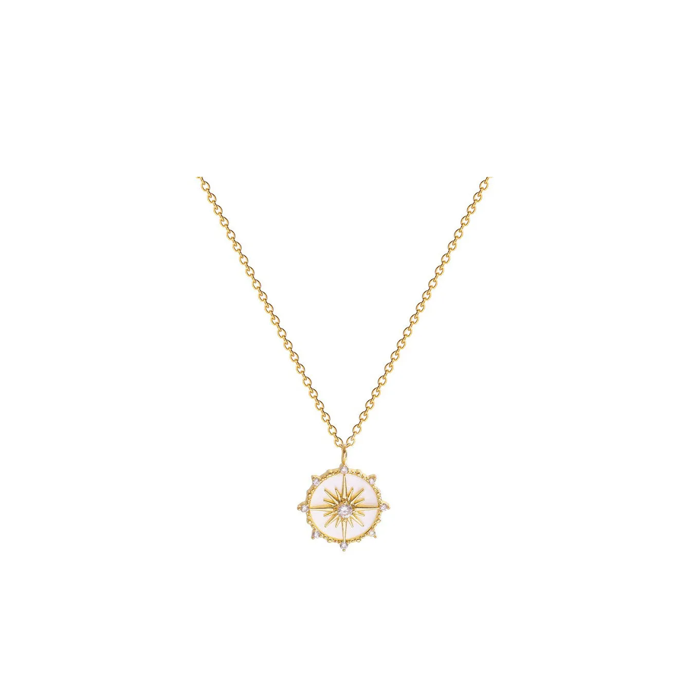 Lucky Compass Zircon Necklace