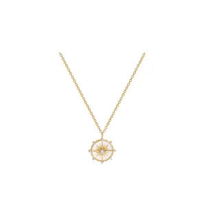 Lucky Compass Zircon Necklace