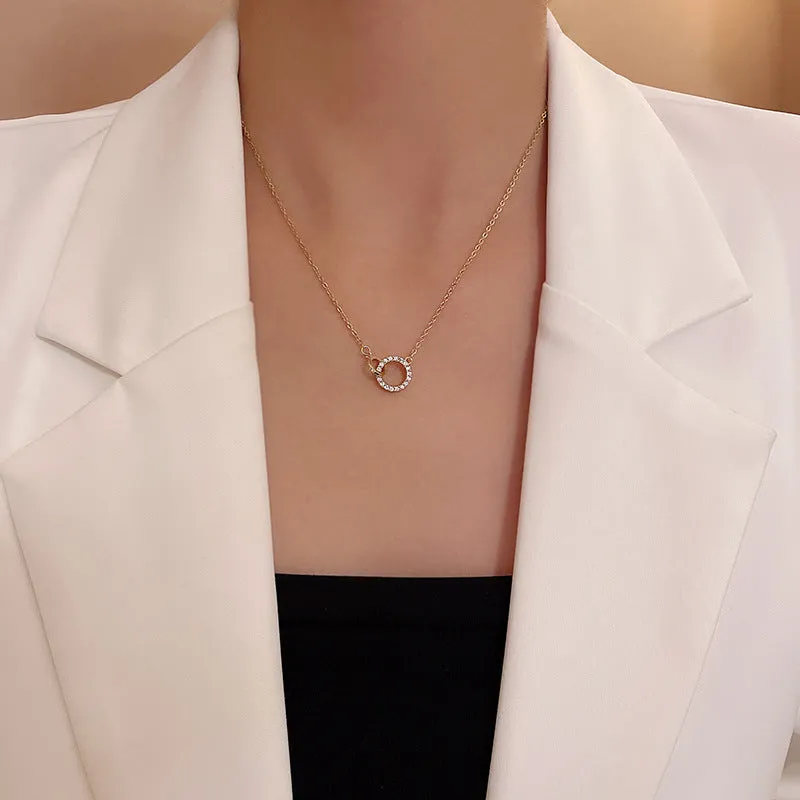 Lucky Rings Zircon Necklace