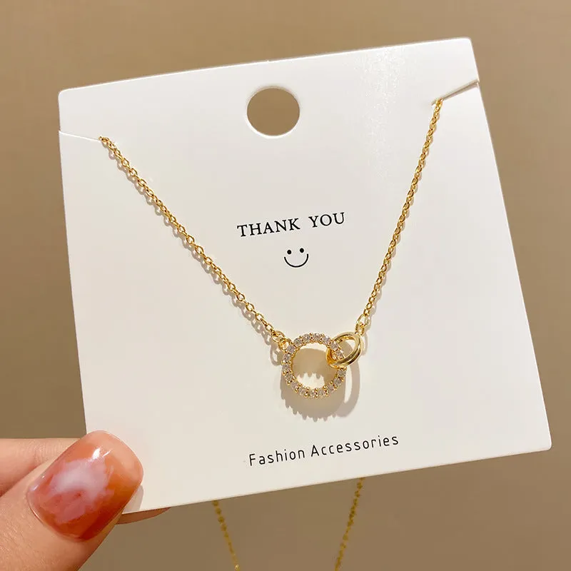 Lucky Rings Zircon Necklace