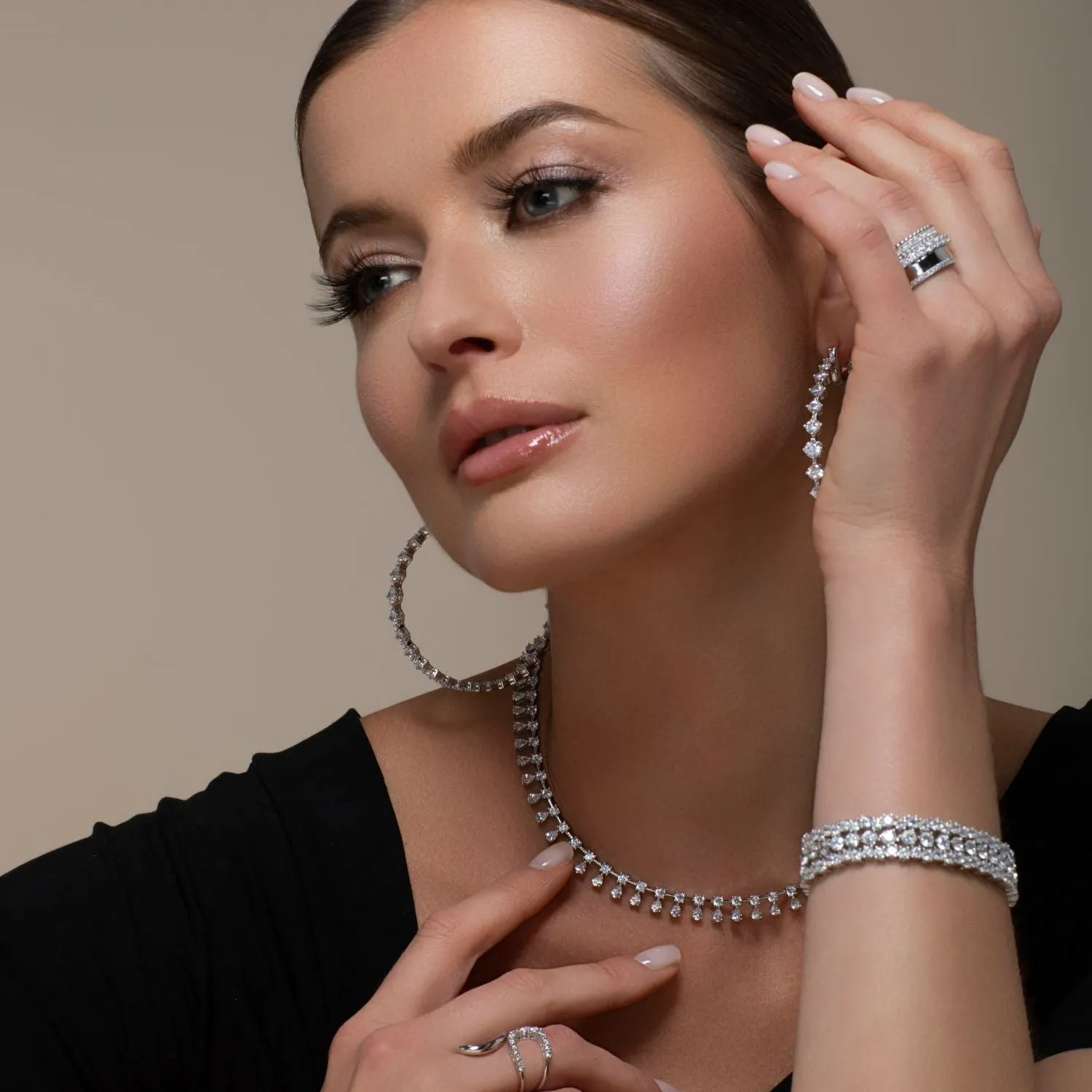 Luxe G Color 5 Carat Tennis Bracelet Four Prong