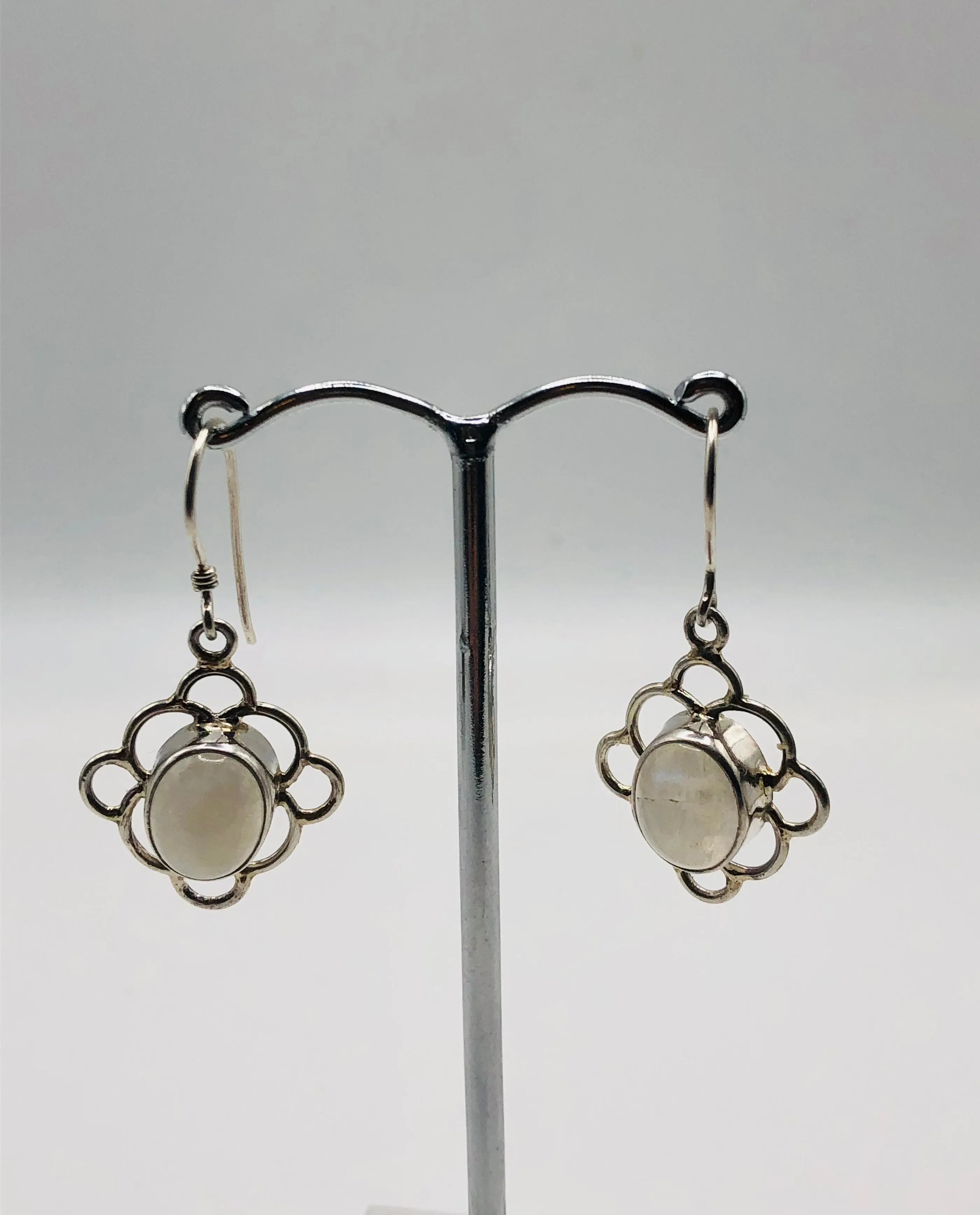 Mandala Moonstone Earrings