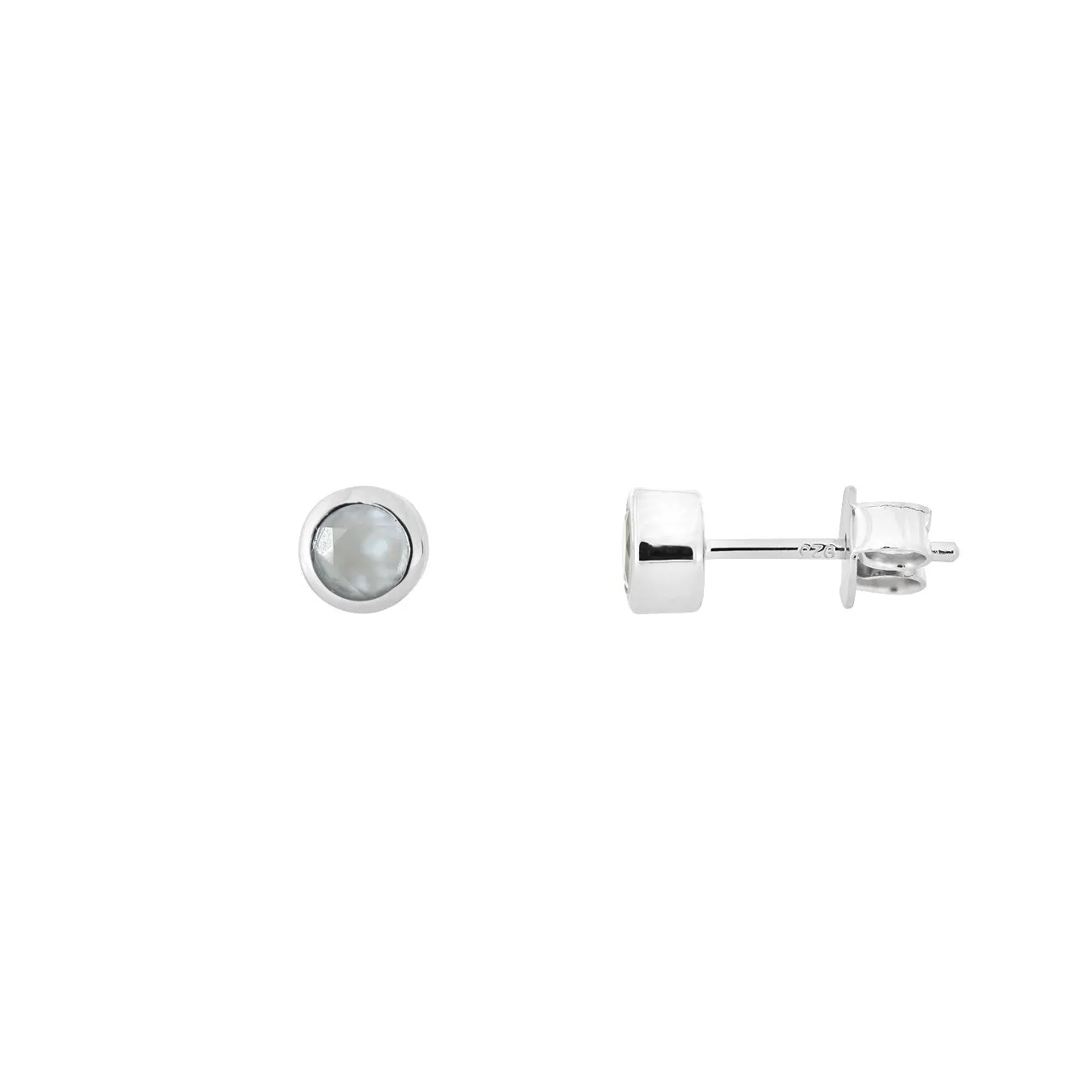 March Birthstone Earrings - Aqua Chalcedony