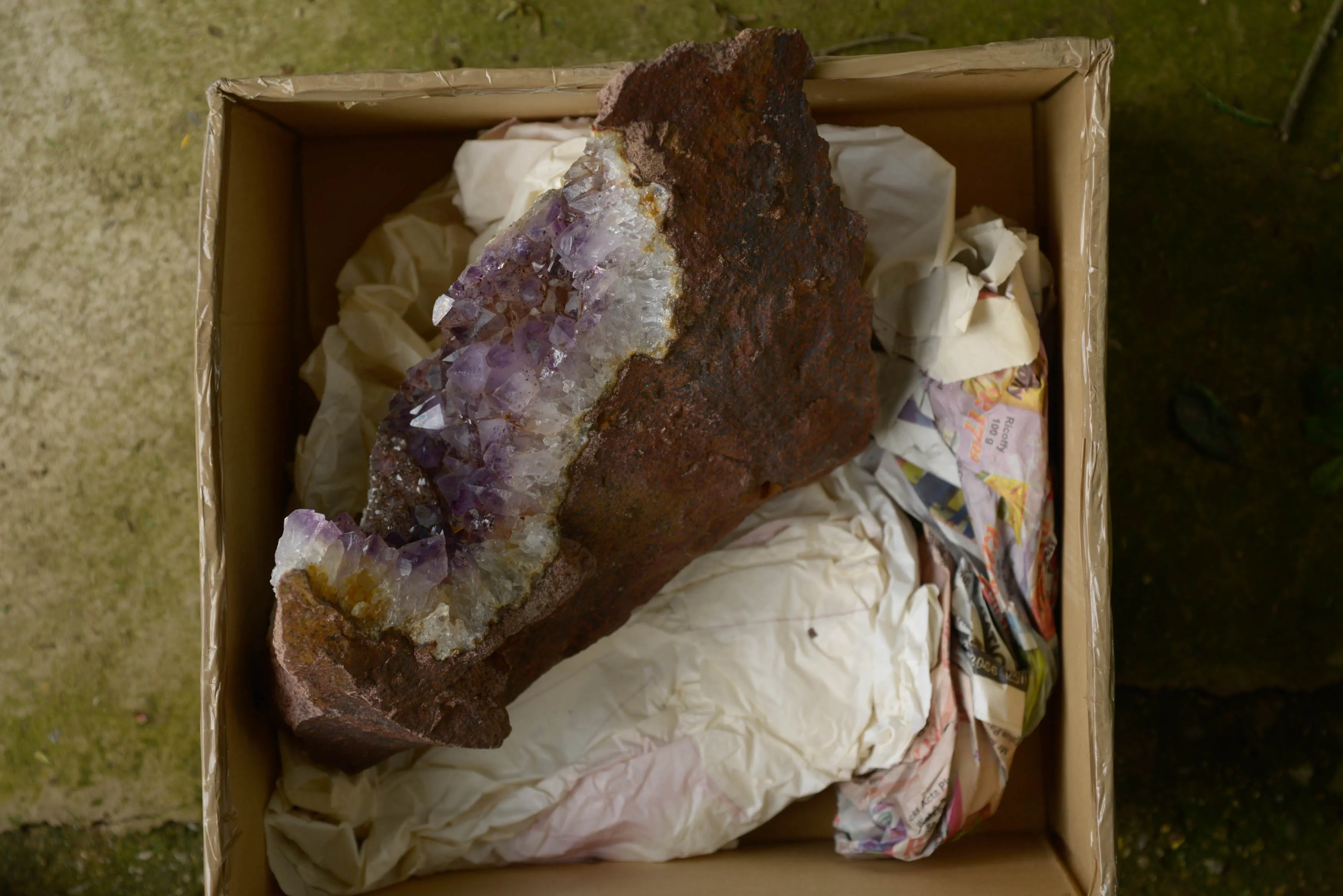 Natural Amethyst In Basalt Geode Specimen x 1 From Zululand, South Africa