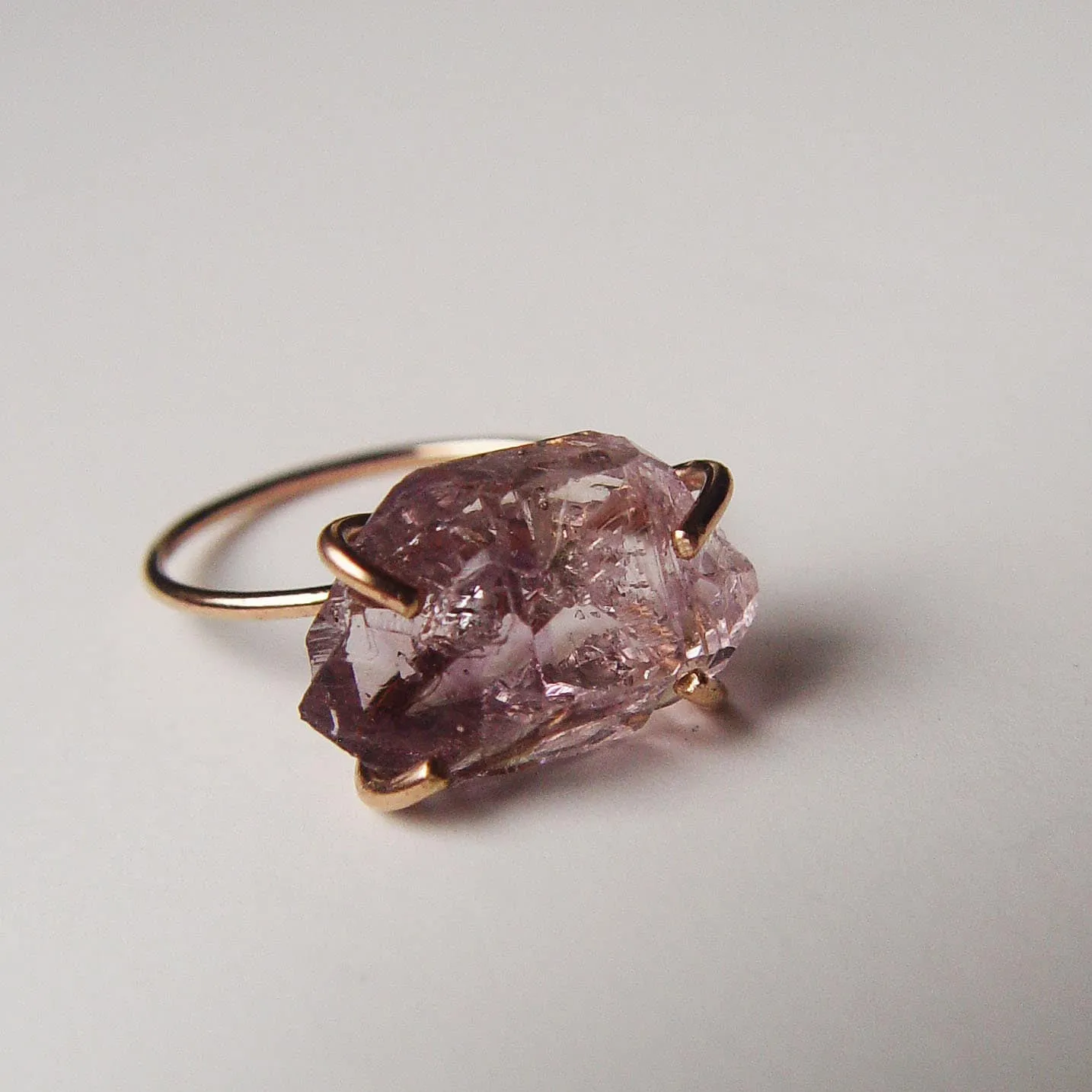 NEW! Amethyst Herkimer 14k Gold Filled Ring by Friedasophie