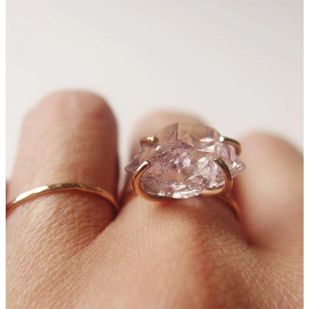 NEW! Amethyst Herkimer 14k Gold Filled Ring by Friedasophie