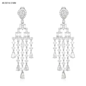 Opal Shine Diamond Drape Earrings