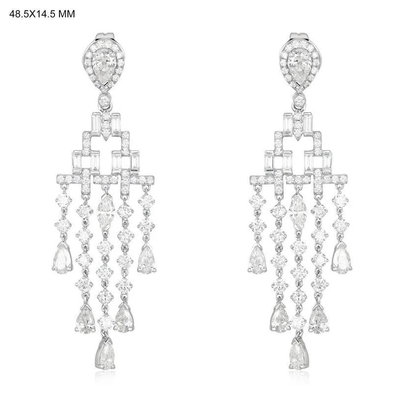 Opal Shine Diamond Drape Earrings