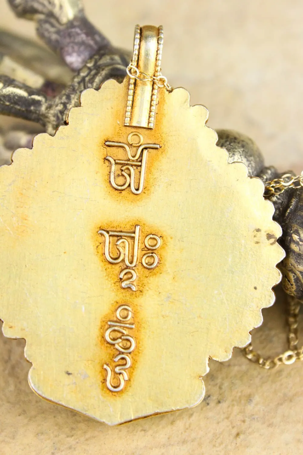 Picturesque Thai Vermeil Buddha Necklace