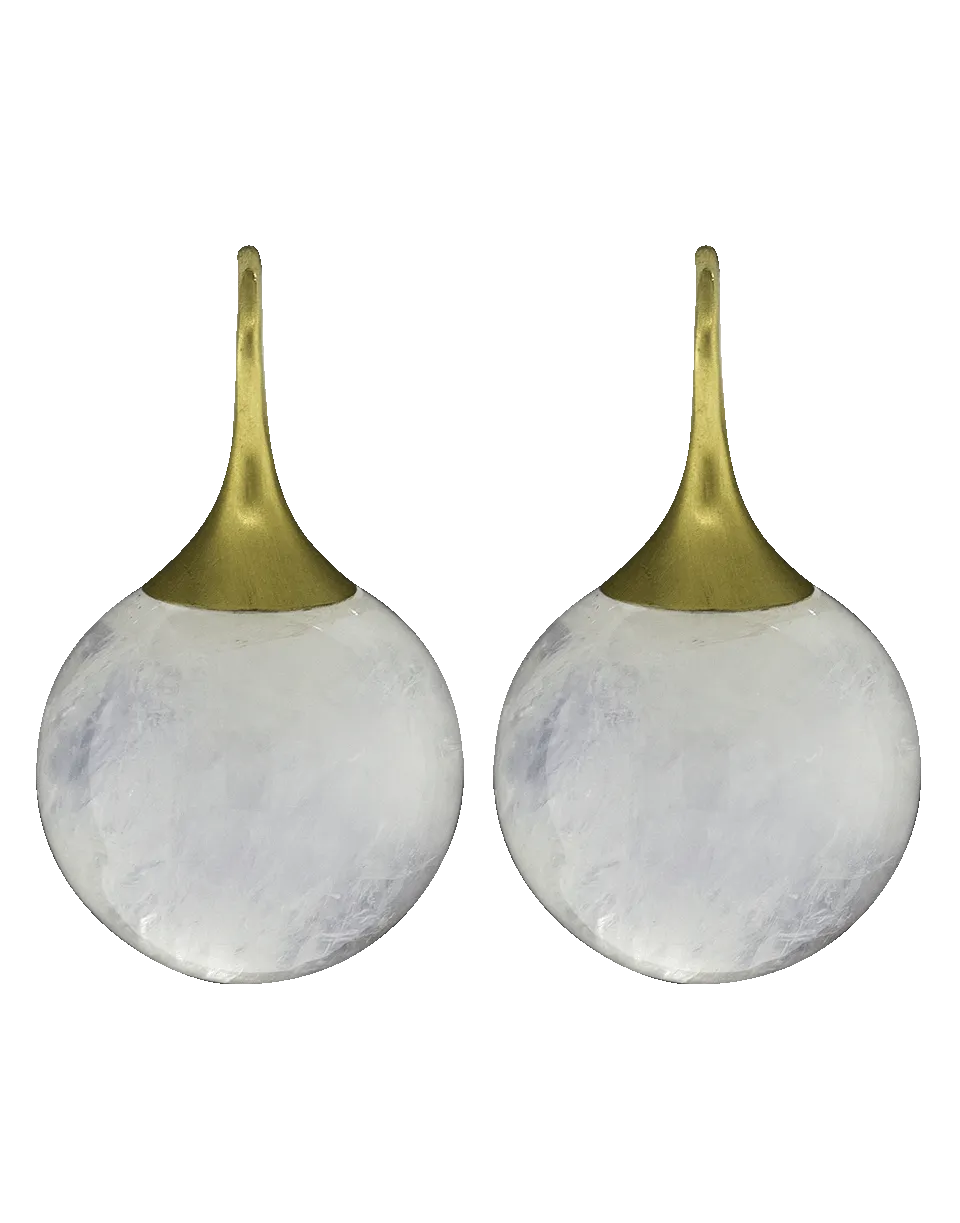 Rainbow Moonstone Sphere Earrings