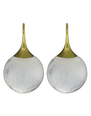 Rainbow Moonstone Sphere Earrings