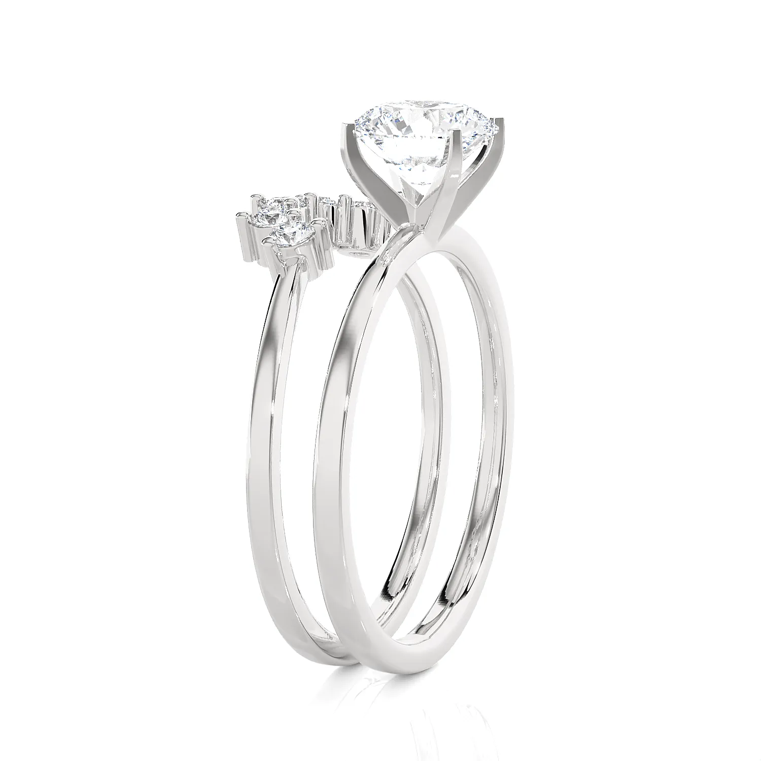 Round Lab Grown Diamond Bridal Ring