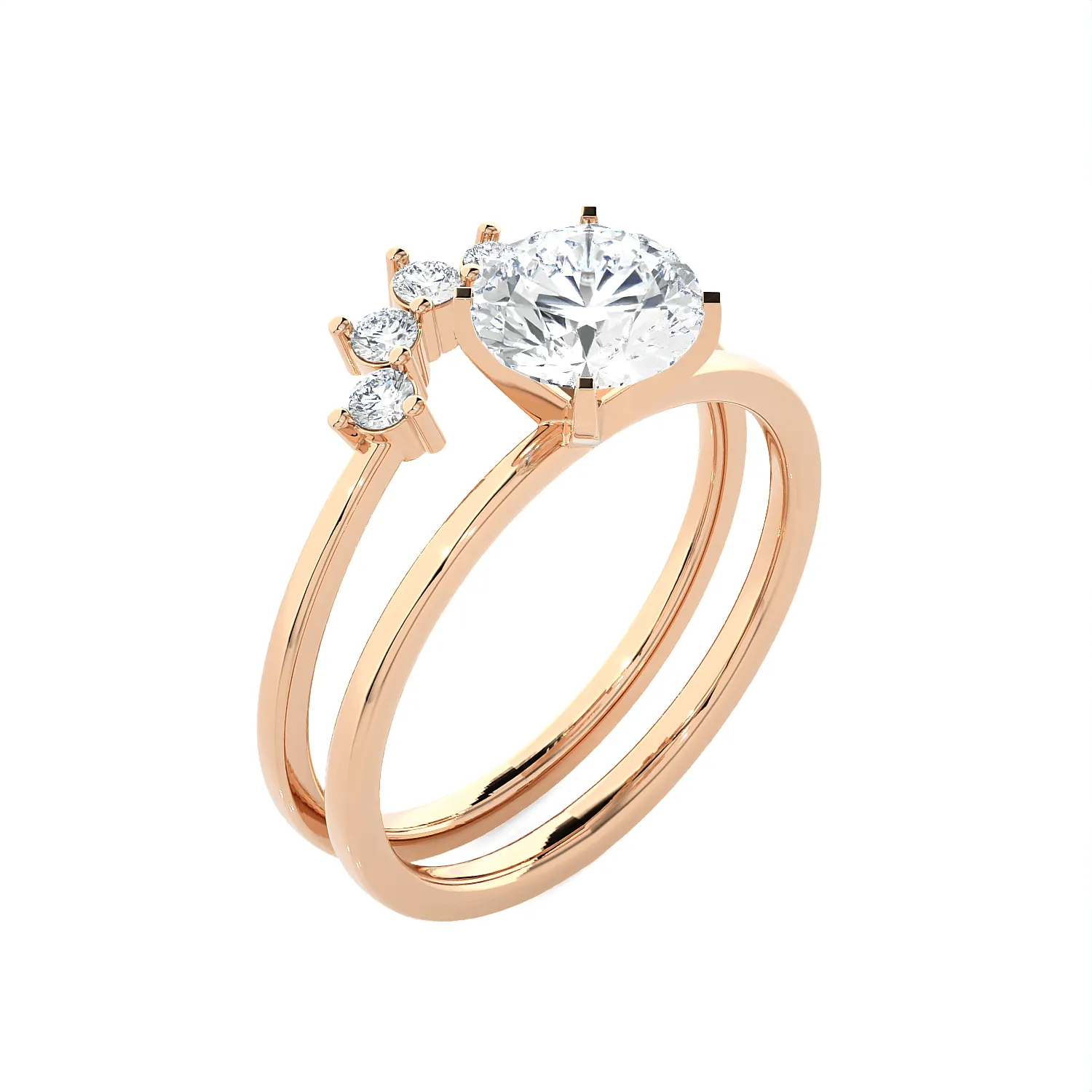 Round Lab Grown Diamond Bridal Ring