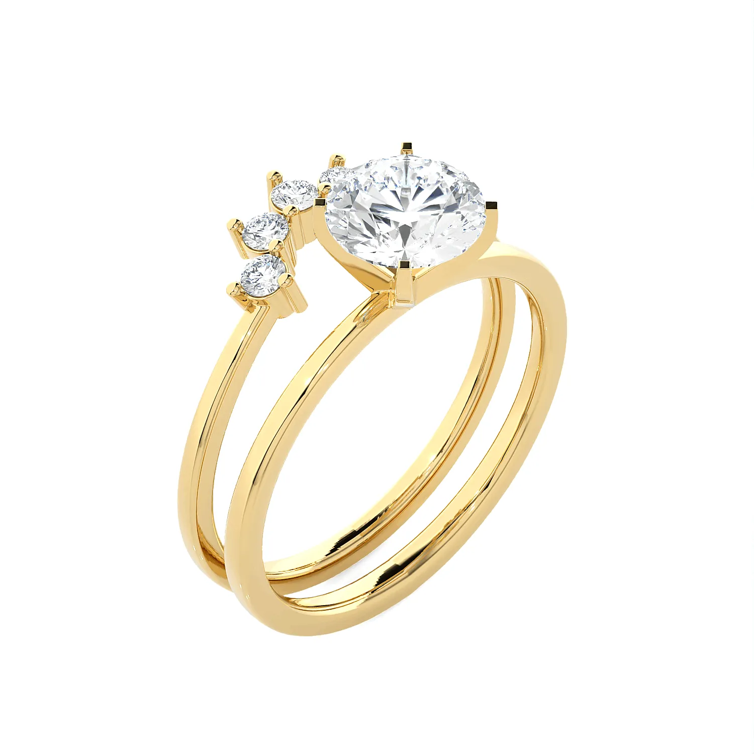 Round Lab Grown Diamond Bridal Ring