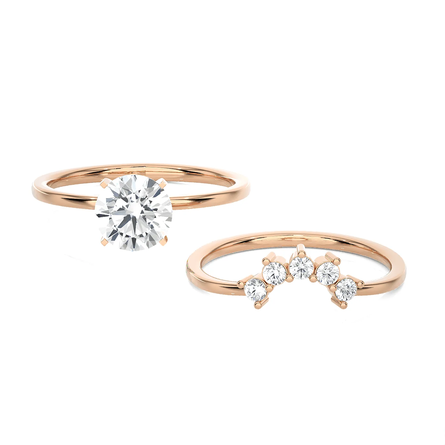 Round Lab Grown Diamond Bridal Ring