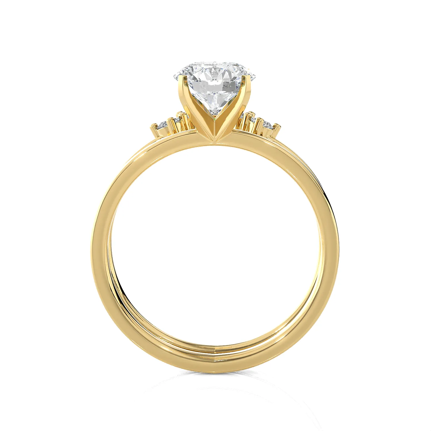 Round Lab Grown Diamond Bridal Ring