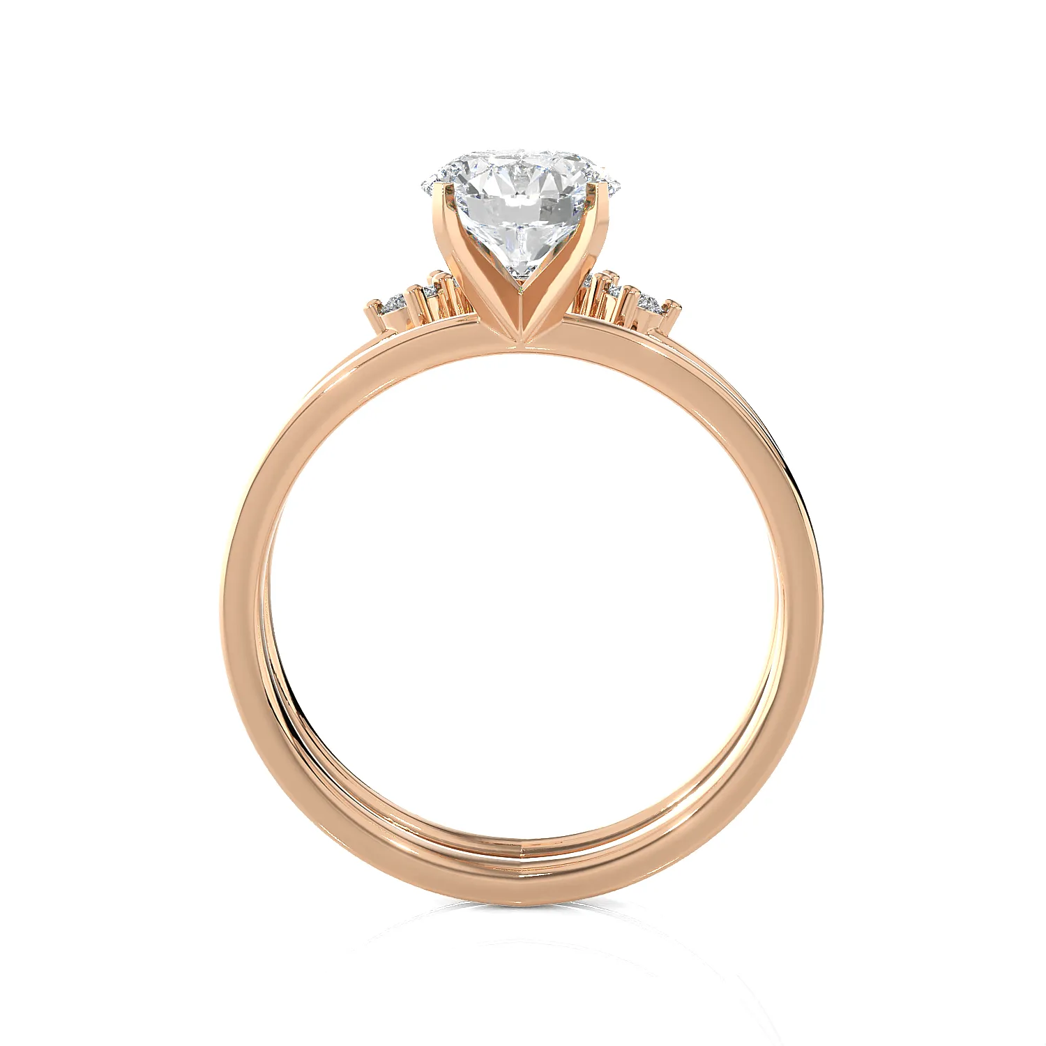 Round Lab Grown Diamond Bridal Ring